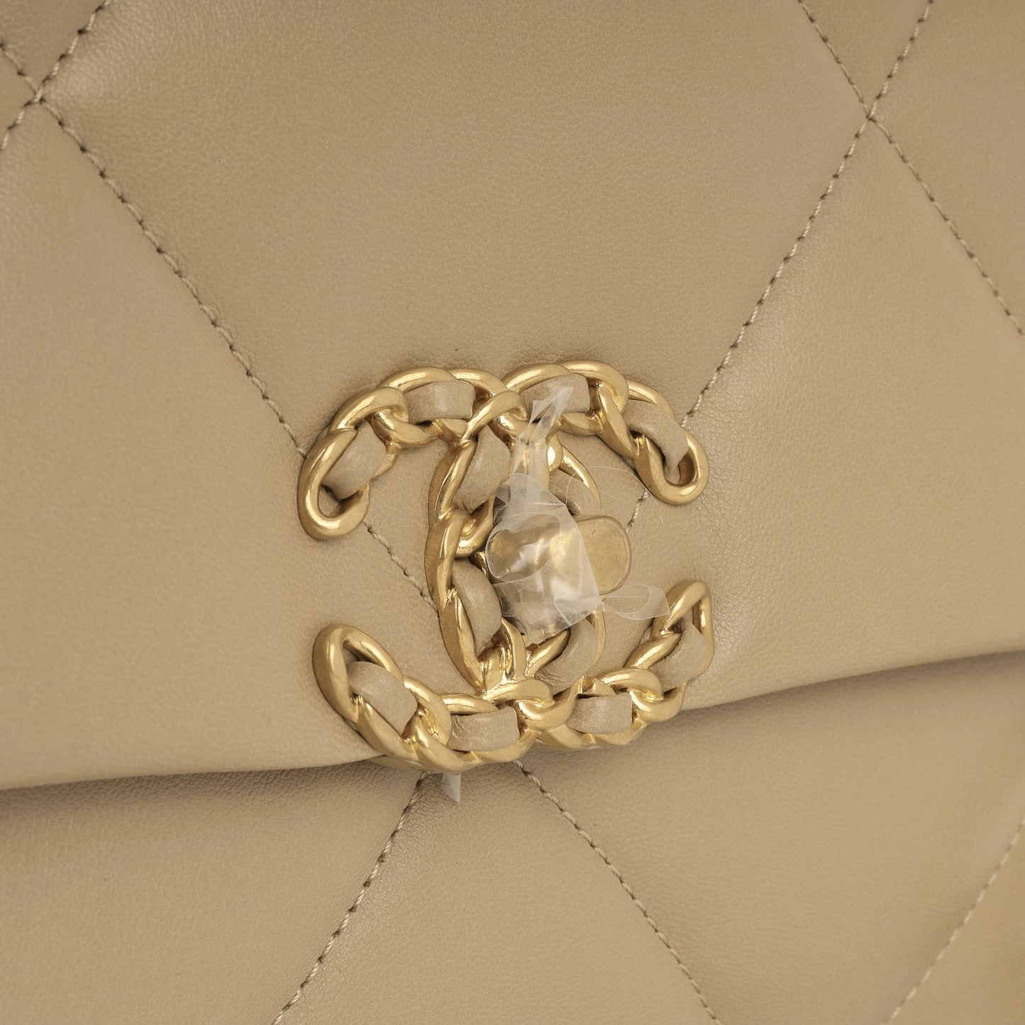 Chanel Small 19 Flap Bag Dark Beige Lambskin MHW