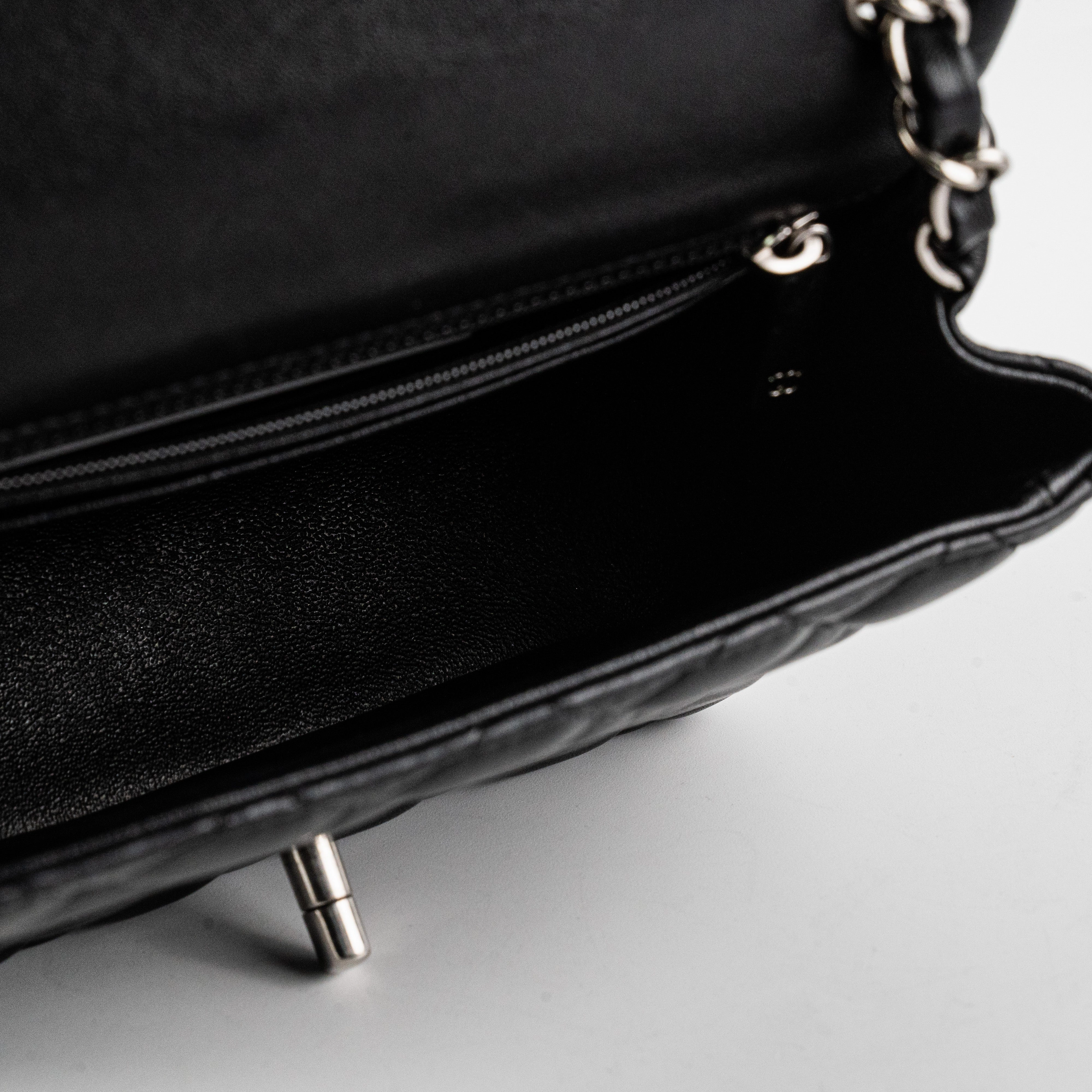 Chanel Square Mini Lambskin Black Bag