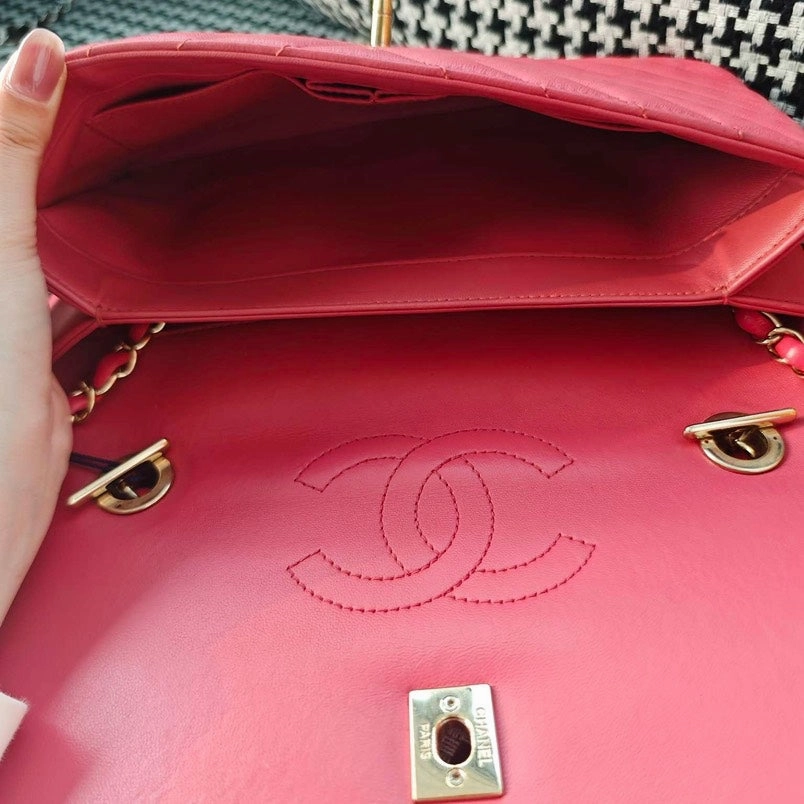 Chanel Trendy CC WOC Chain Bag - Pink Leather Crossbody