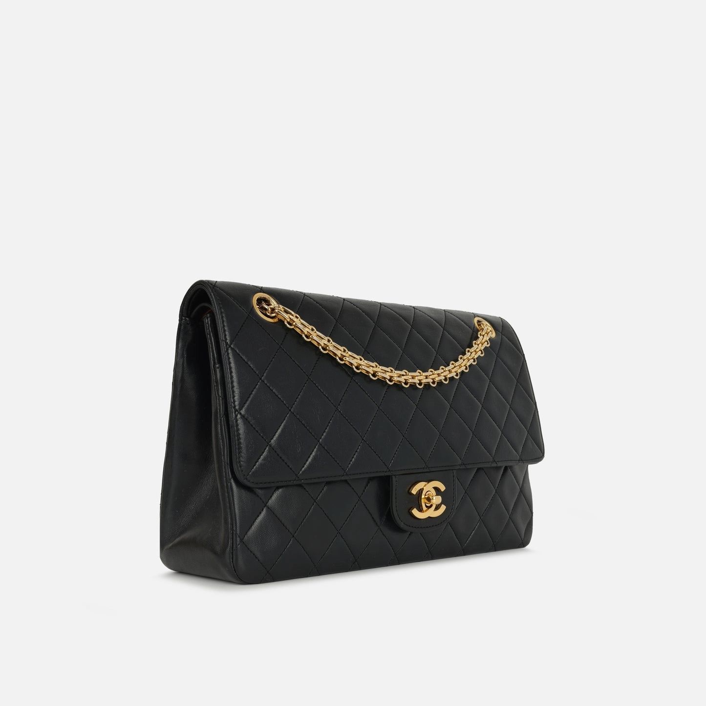Chanel Vintage Medium Classic Flap Black Lambskin GHW