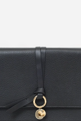 Chloe Black Leather 'Alphabet' Crossbody Bag
