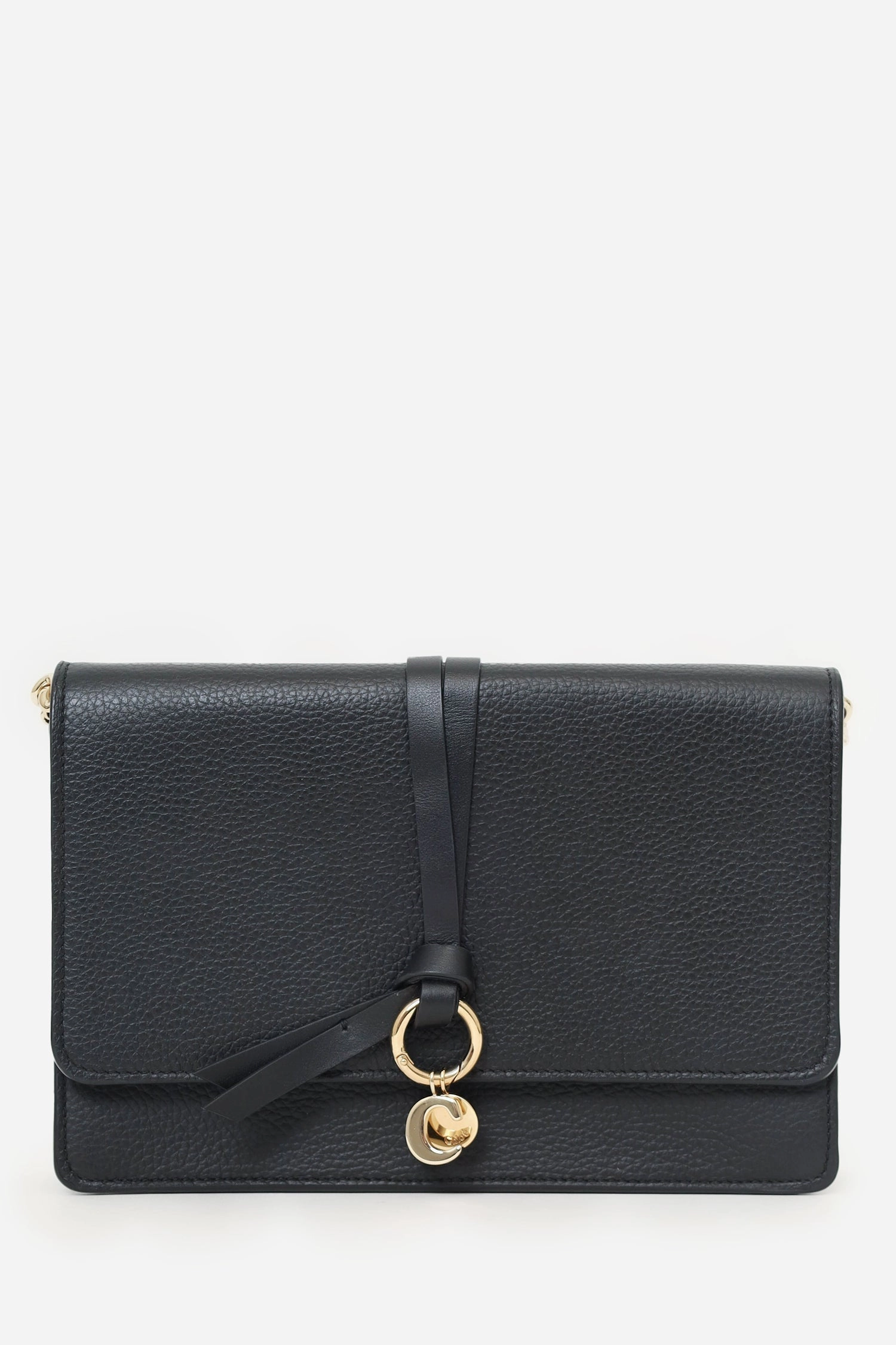 Chloe Black Leather 'Alphabet' Crossbody Bag