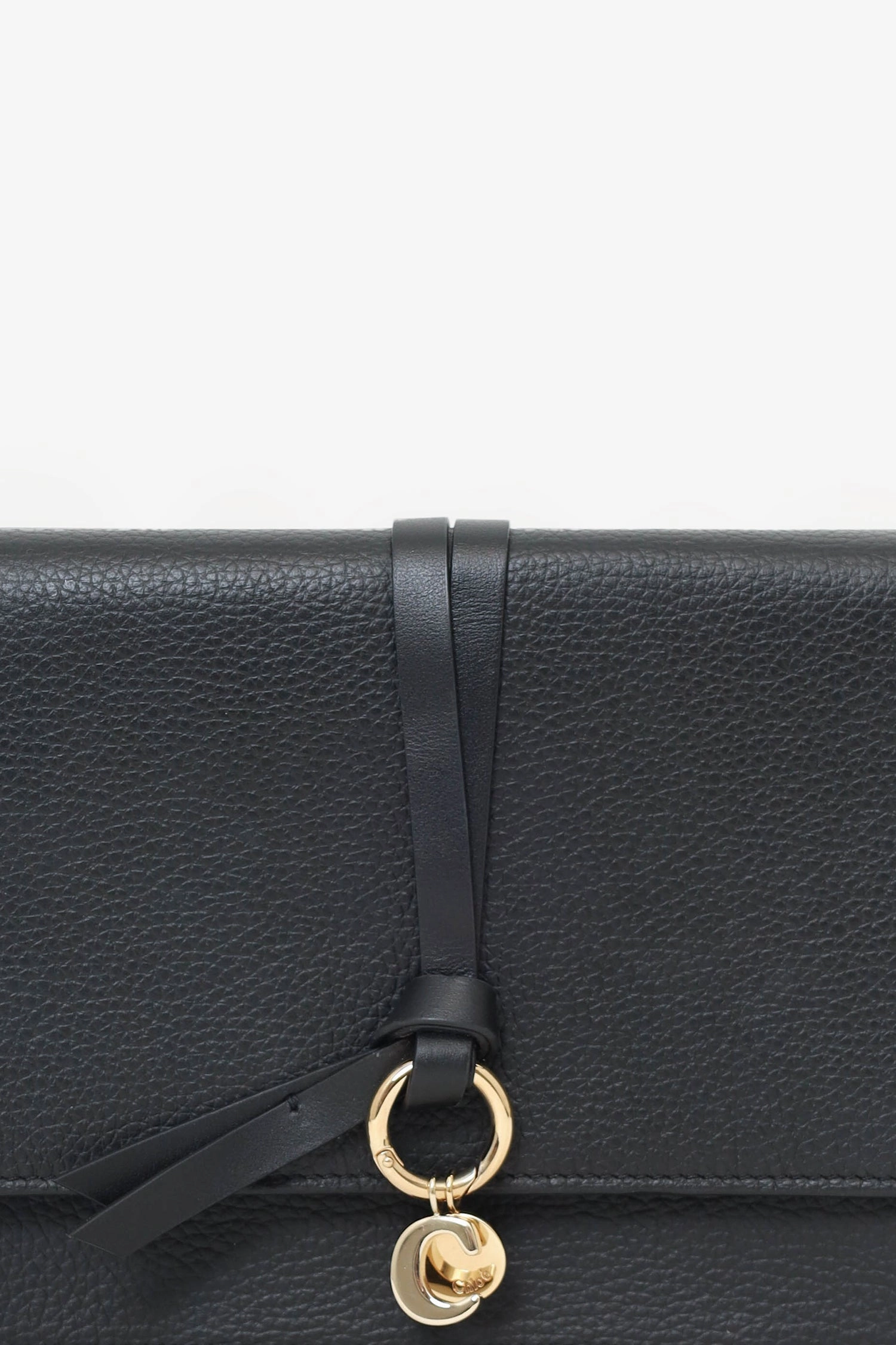 Chloe Black Leather 'Alphabet' Crossbody Bag