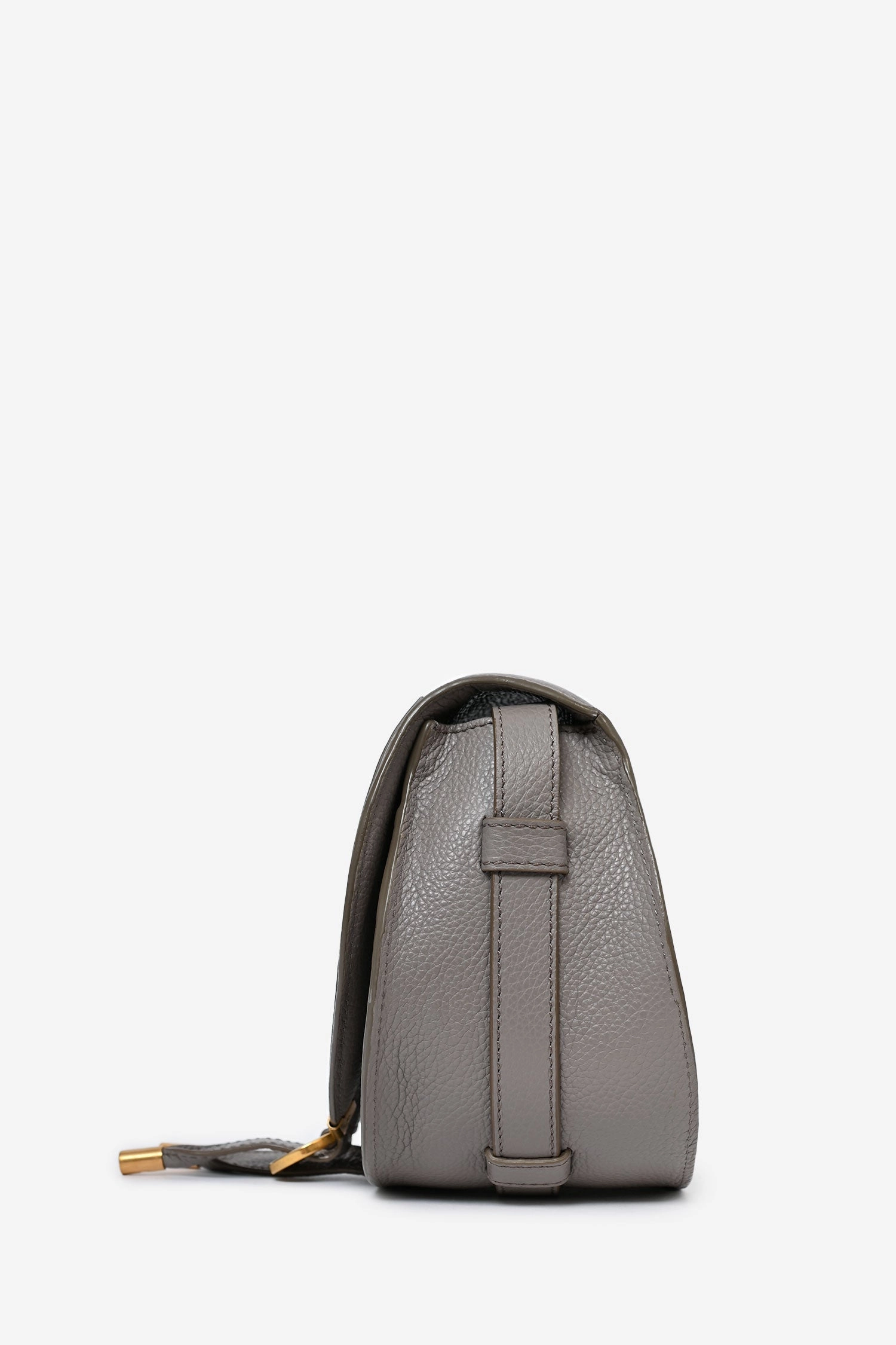 Chloe Grey Leather Marcie Crossbody Bag