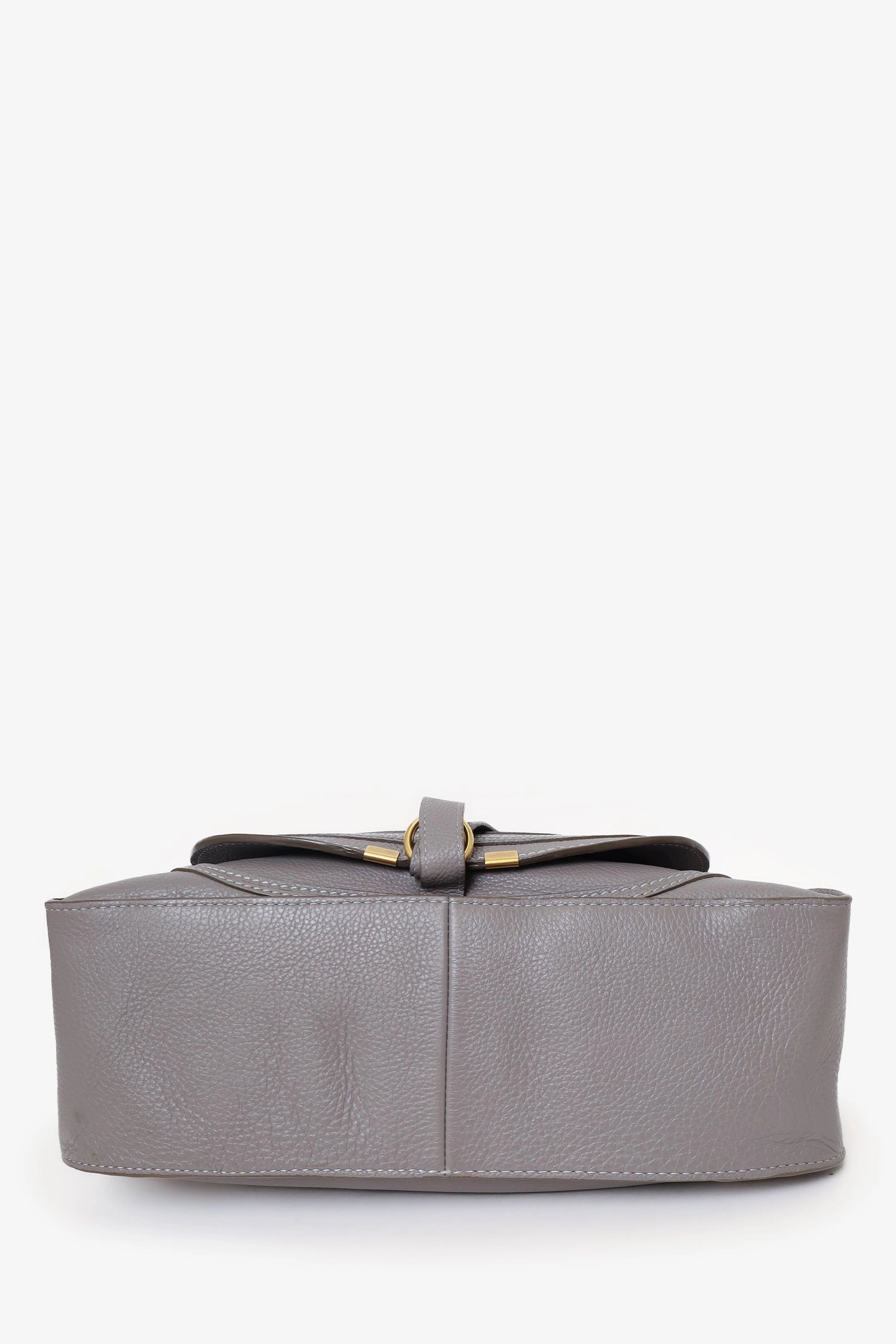 Chloe Grey Leather Marcie Top Handle Bag with Strap with 'IL' Initials