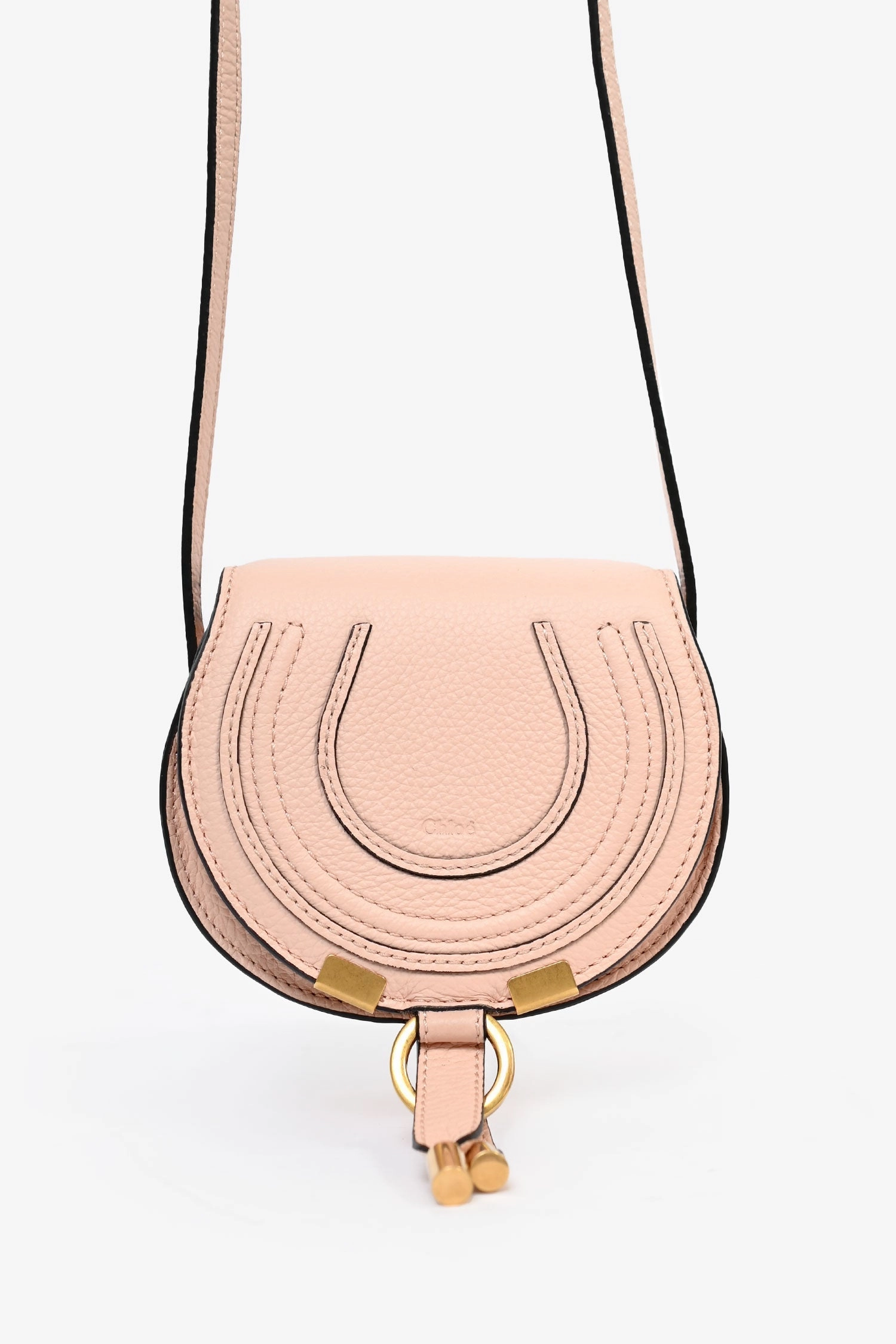 Chloe Pink Leather Nano 'Marcie' Shoulder Bag