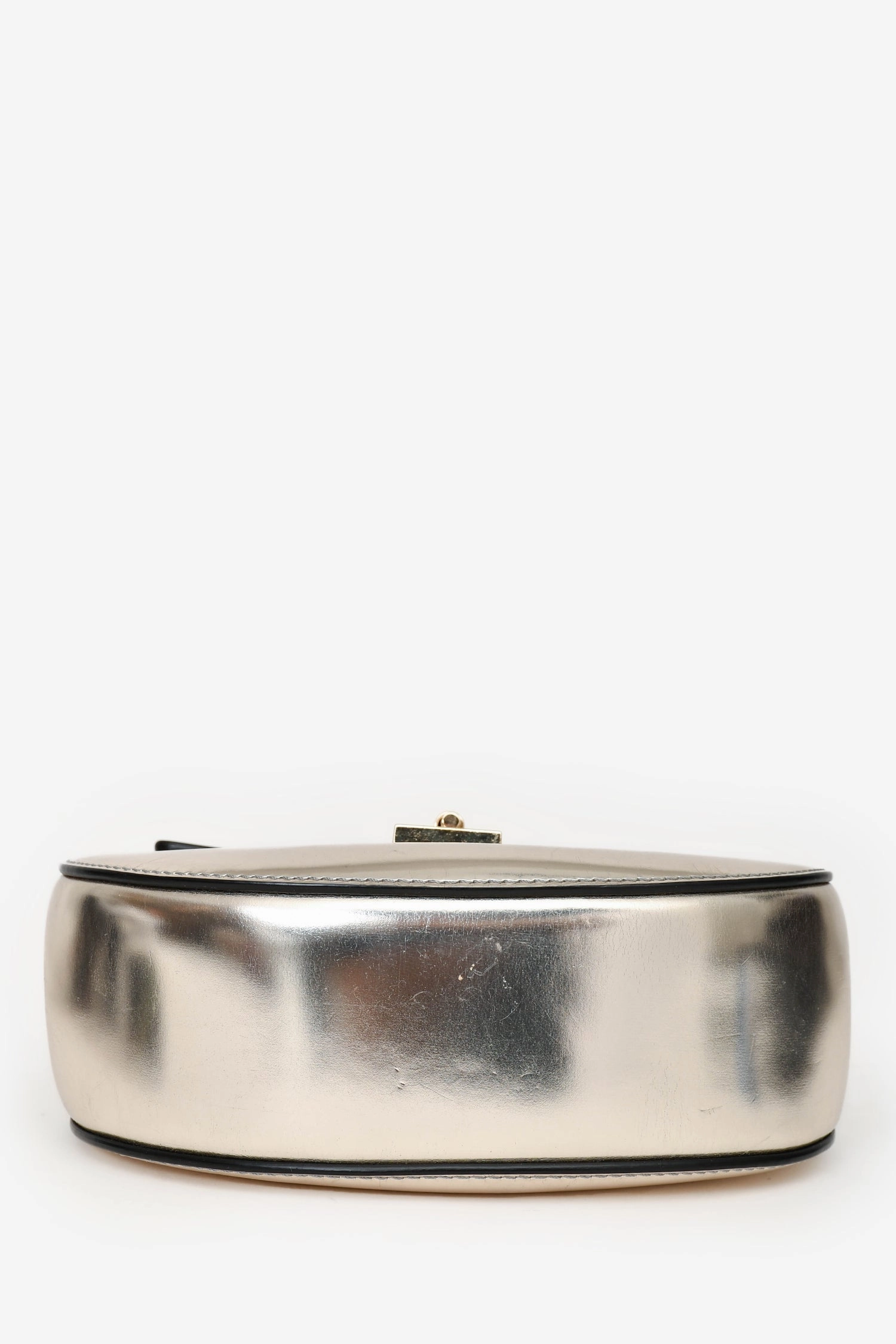 Chloe Silver Leather 'Drew' Crossbody Bag (As Is)