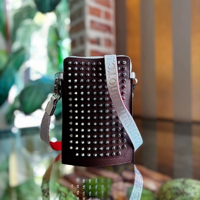 CHRISTAION LOUBOUTIN Loubilab Spiked Leather Crossbody Bag