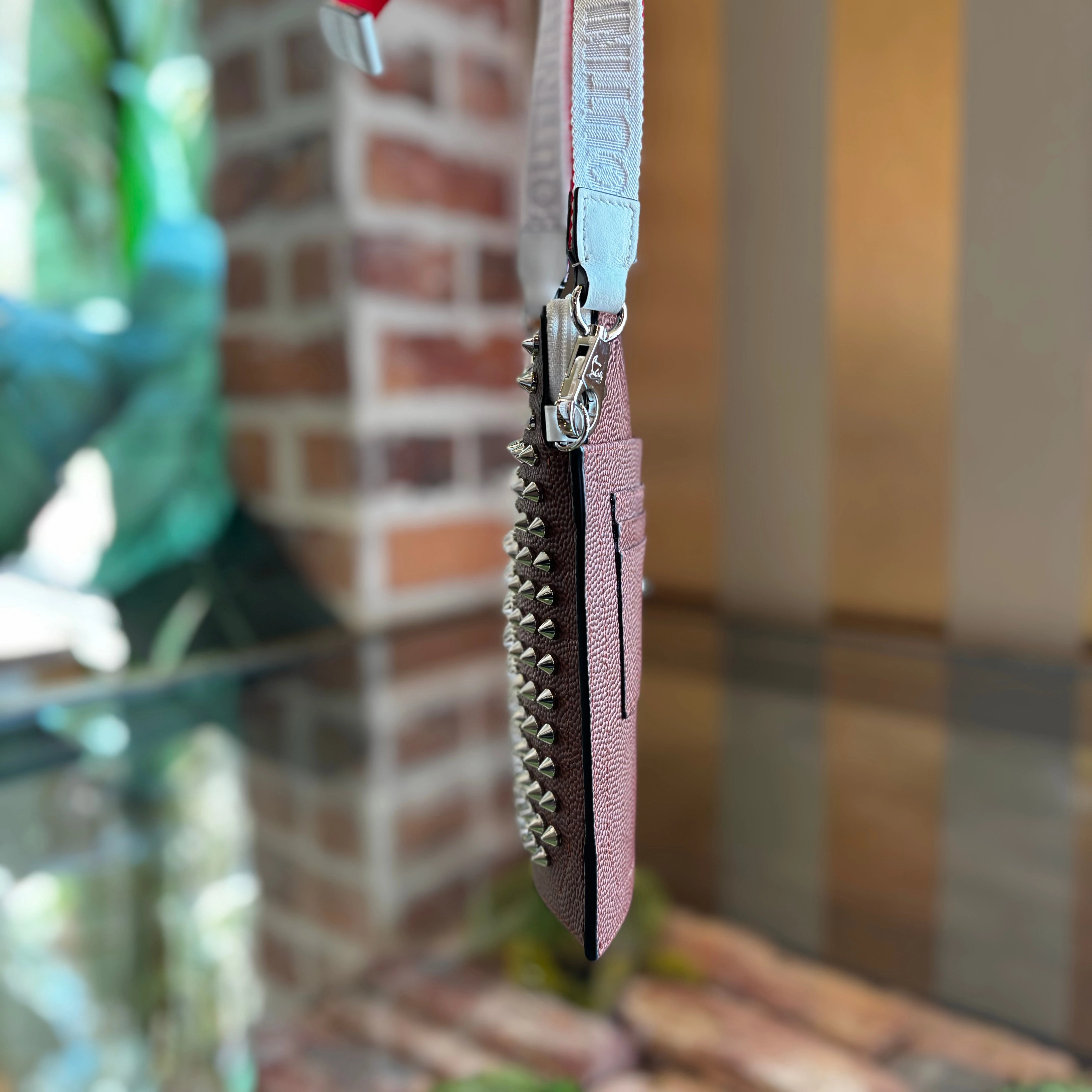 CHRISTAION LOUBOUTIN Loubilab Spiked Leather Crossbody Bag