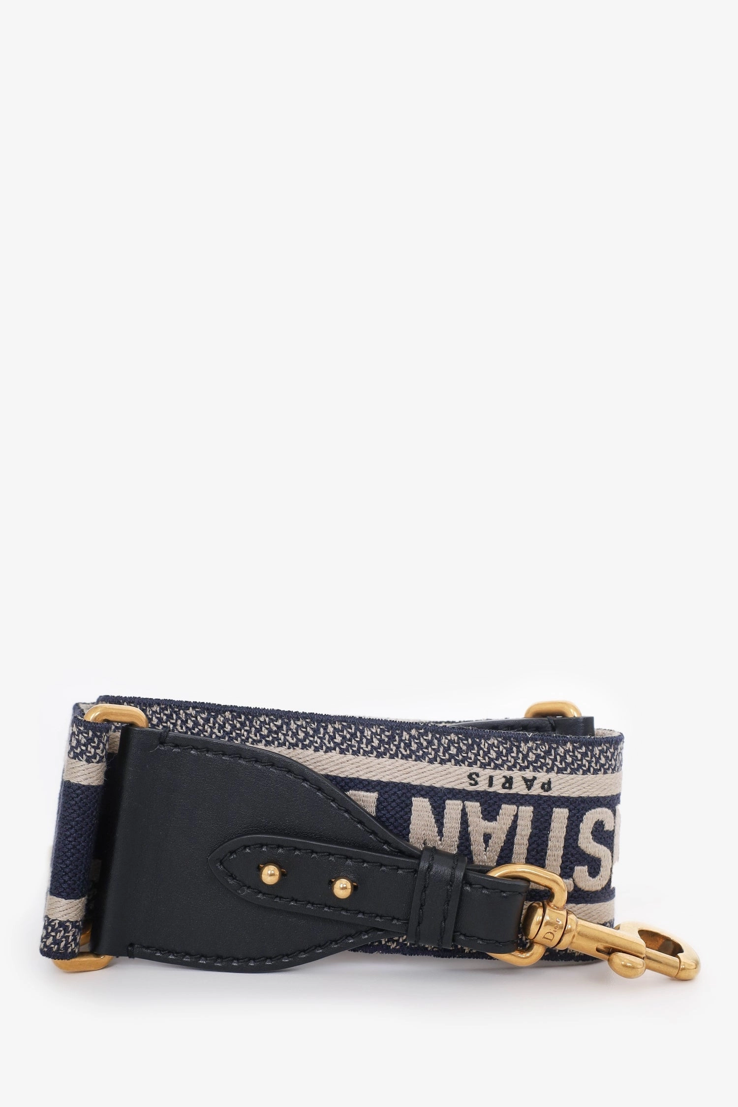 Christian Dior 2018 Blue Oblique Jacquard Saddle Bag with Canvas Strap