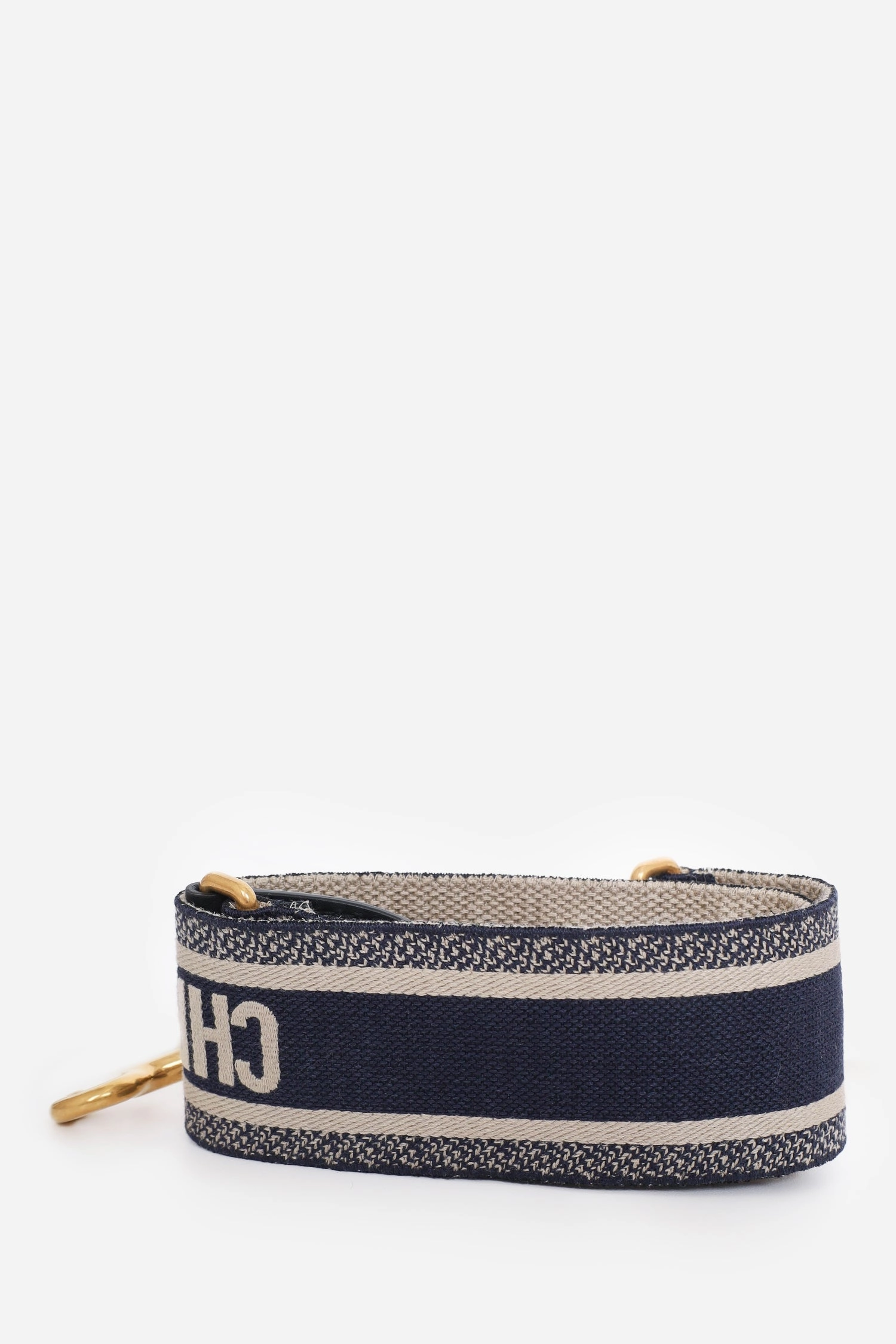 Christian Dior 2018 Blue Oblique Jacquard Saddle Bag with Canvas Strap