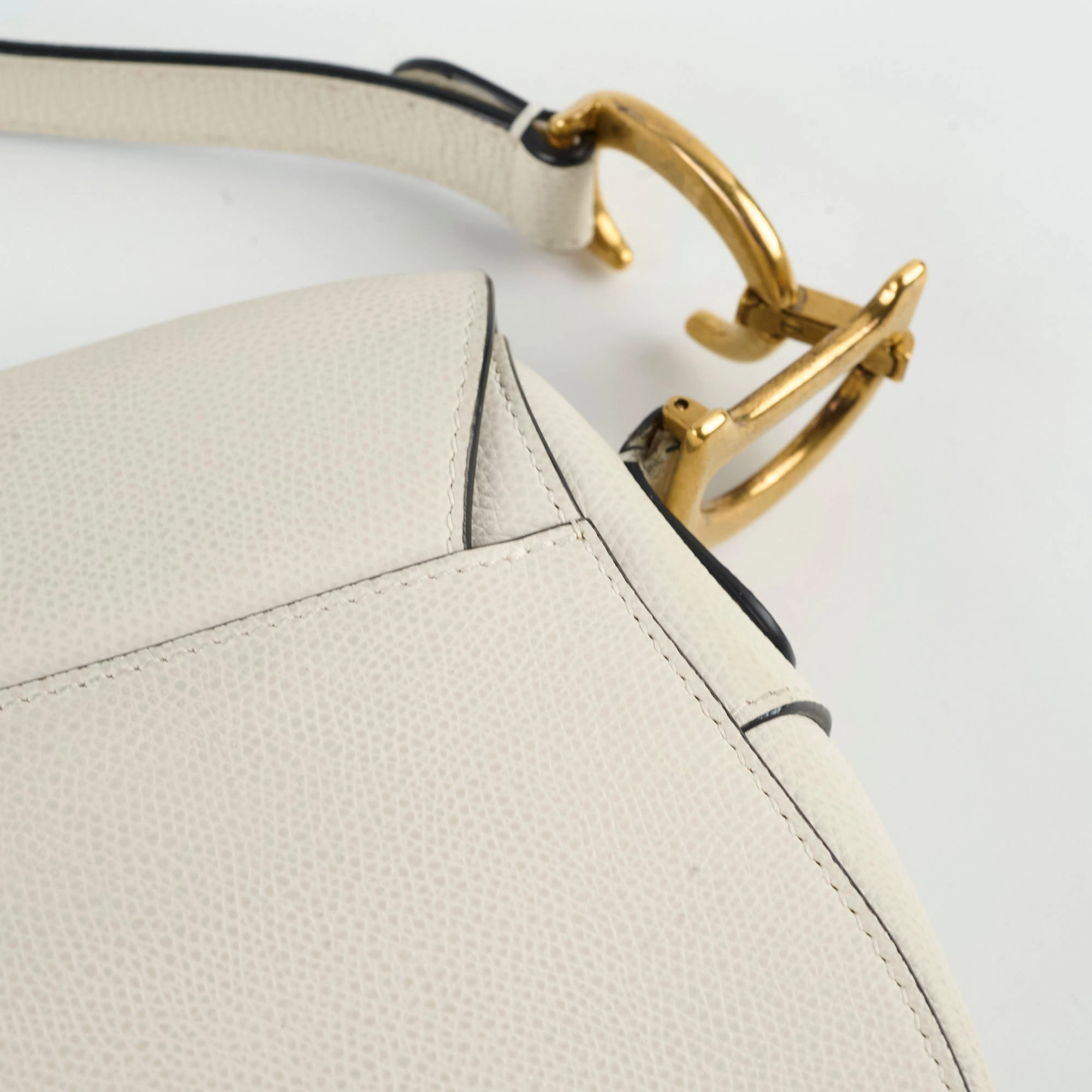 Christian Dior Saddle Bag Ivory