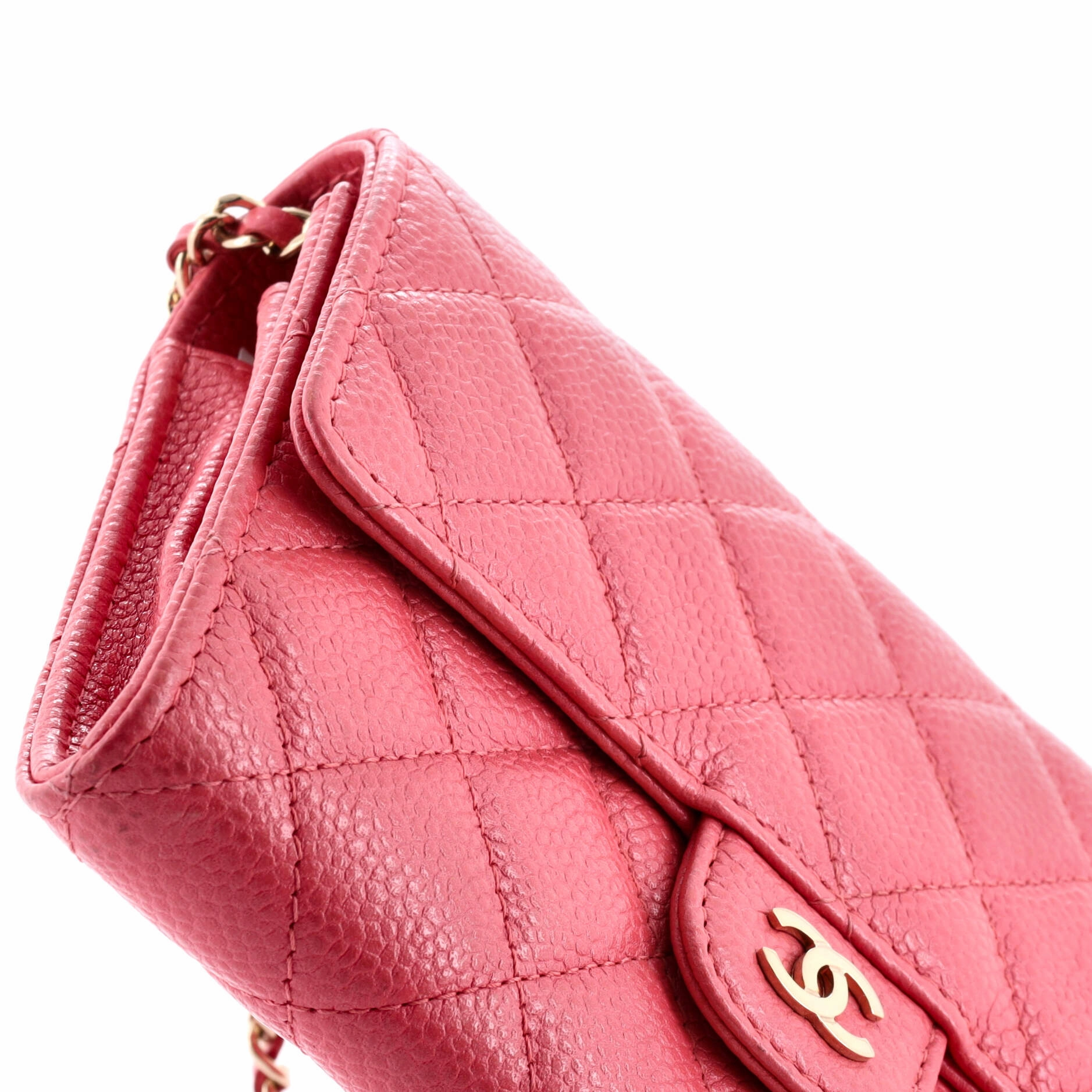 Classic Flap Wallet Crossbody Bag Quilted Caviar Mini