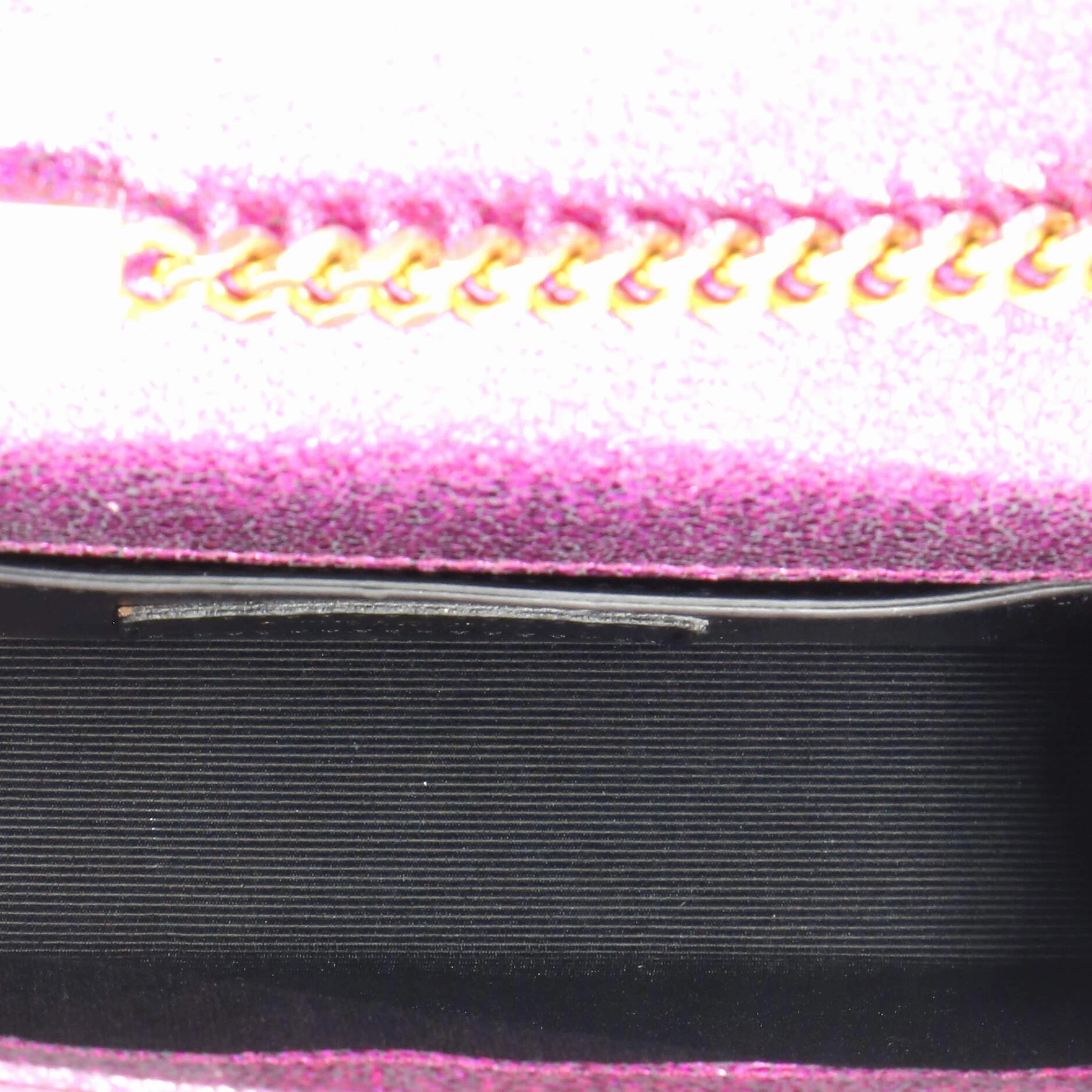 Classic Monogram Crossbody Bag Glitter Leather Small