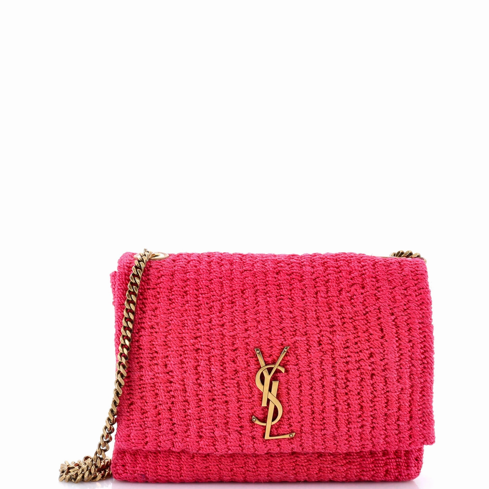 Classic Monogram Crossbody Bag Raffia
