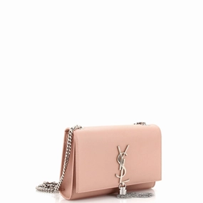 Classic Monogram Tassel Crossbody Bag Grainy Leather Small