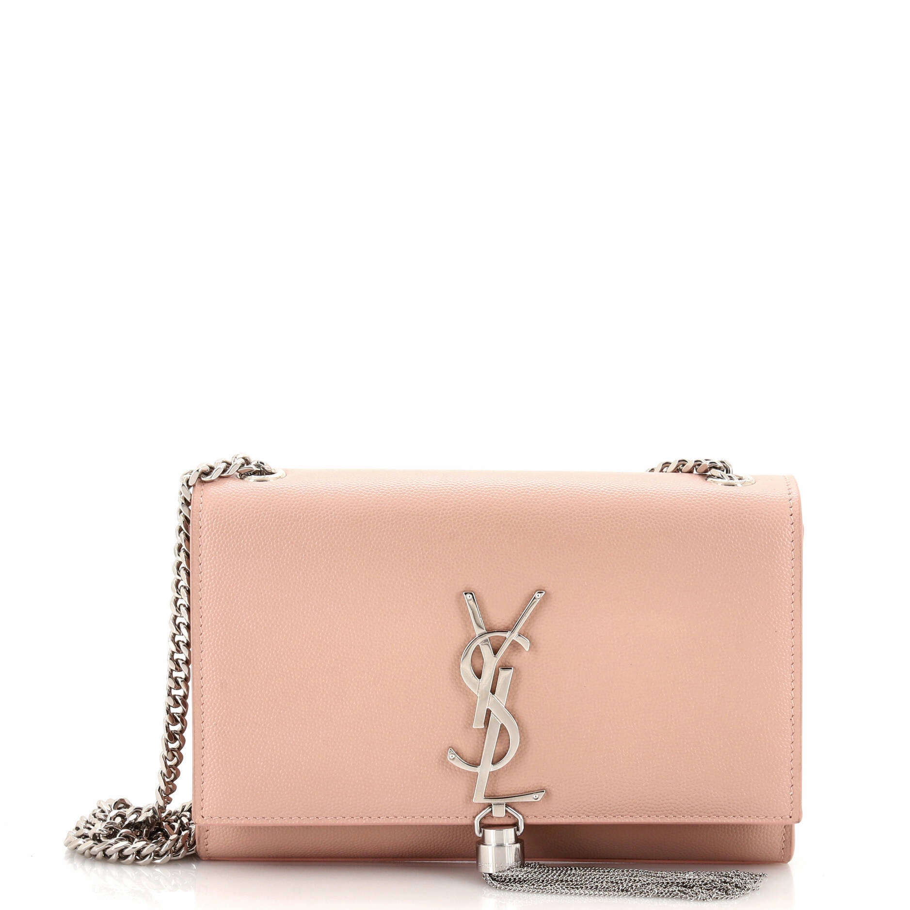 Classic Monogram Tassel Crossbody Bag Grainy Leather Small