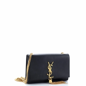 Classic Monogram Tassel Crossbody Bag Leather Small