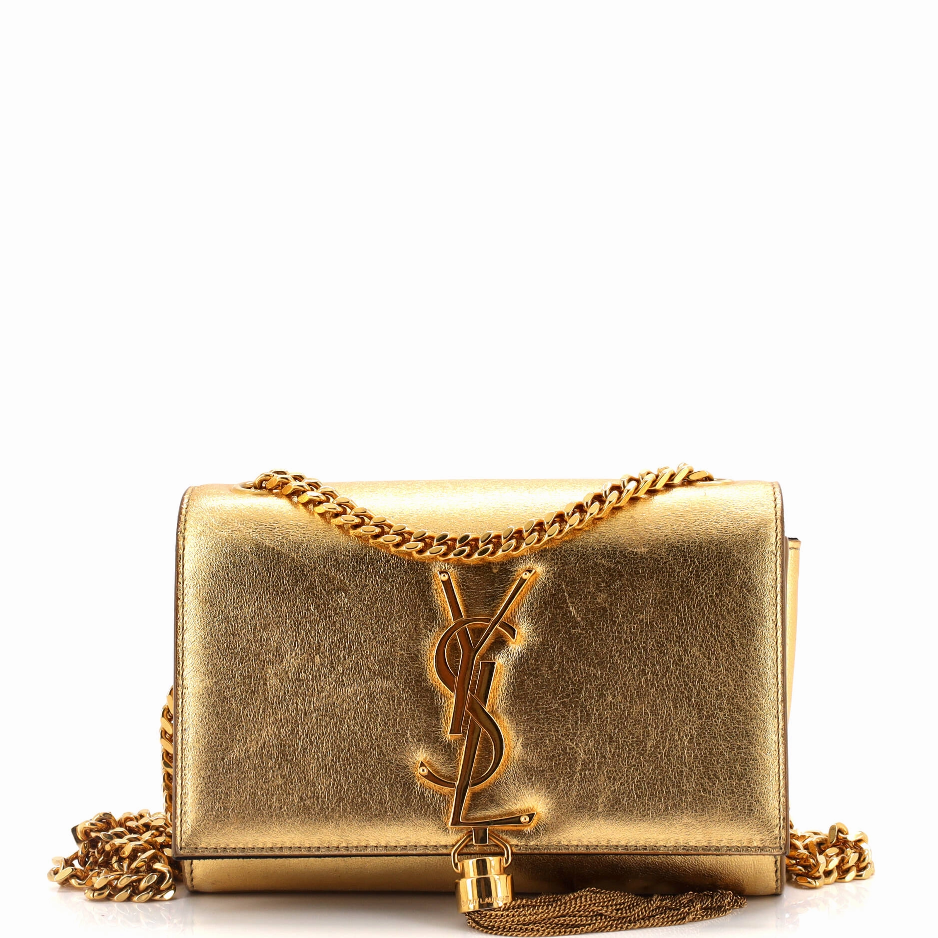 Classic Monogram Tassel Crossbody Bag Leather Small
