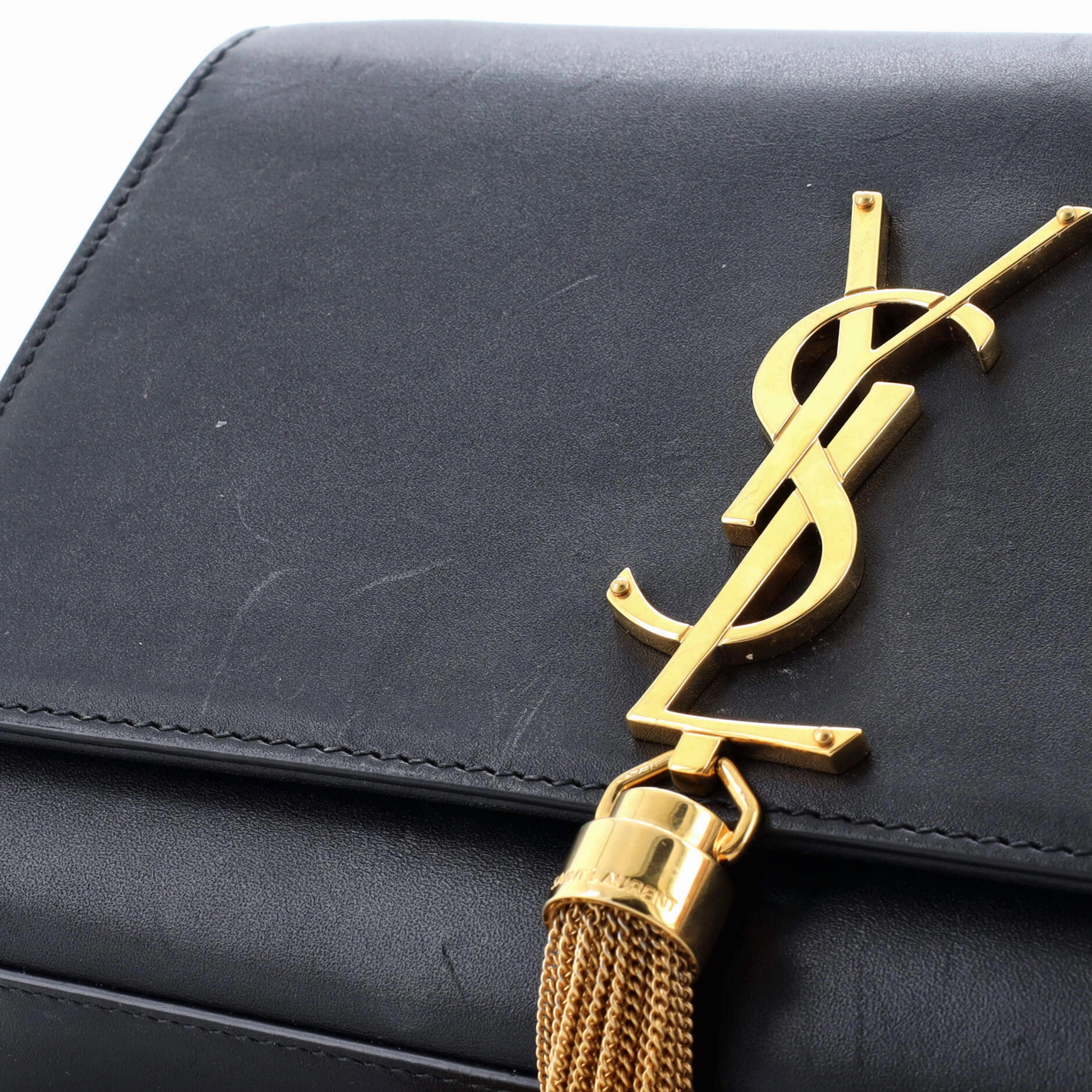 Classic Monogram Tassel Crossbody Bag Leather Small