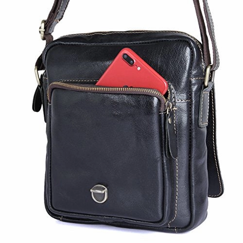 Clean Vintage Leather Cross Body Purse Shoulder Ipad Travel City Bag Retro Design For Men Women