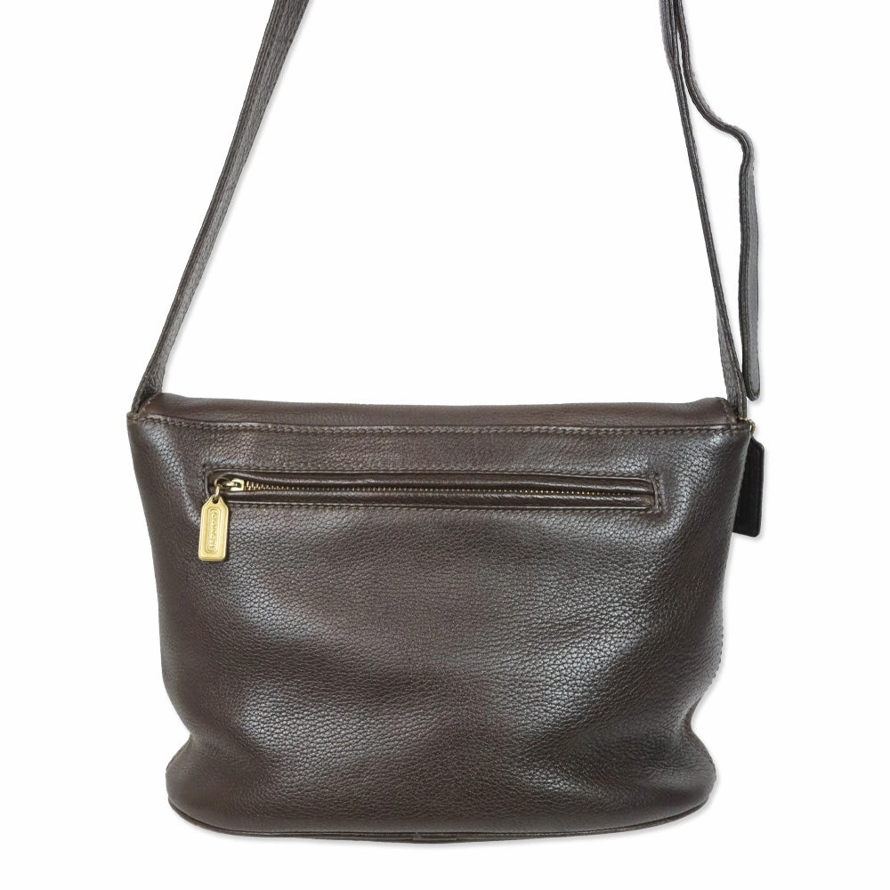 Coach Sonoma Brown Leather Flap Crossbody Bag