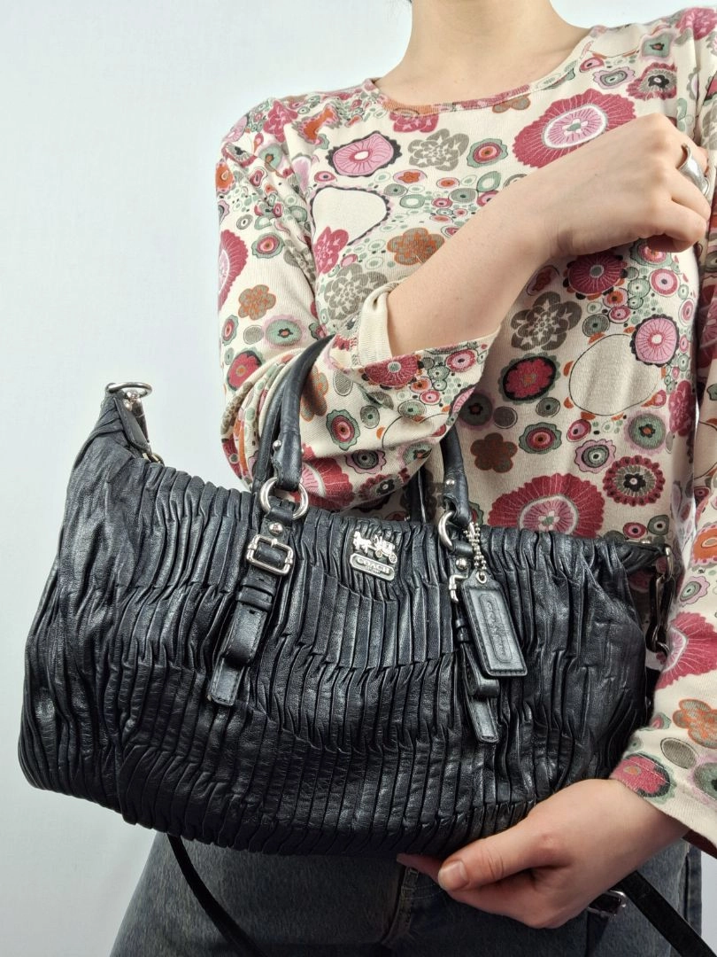 Coach Sophia Satchel Gathered Leather Bag
