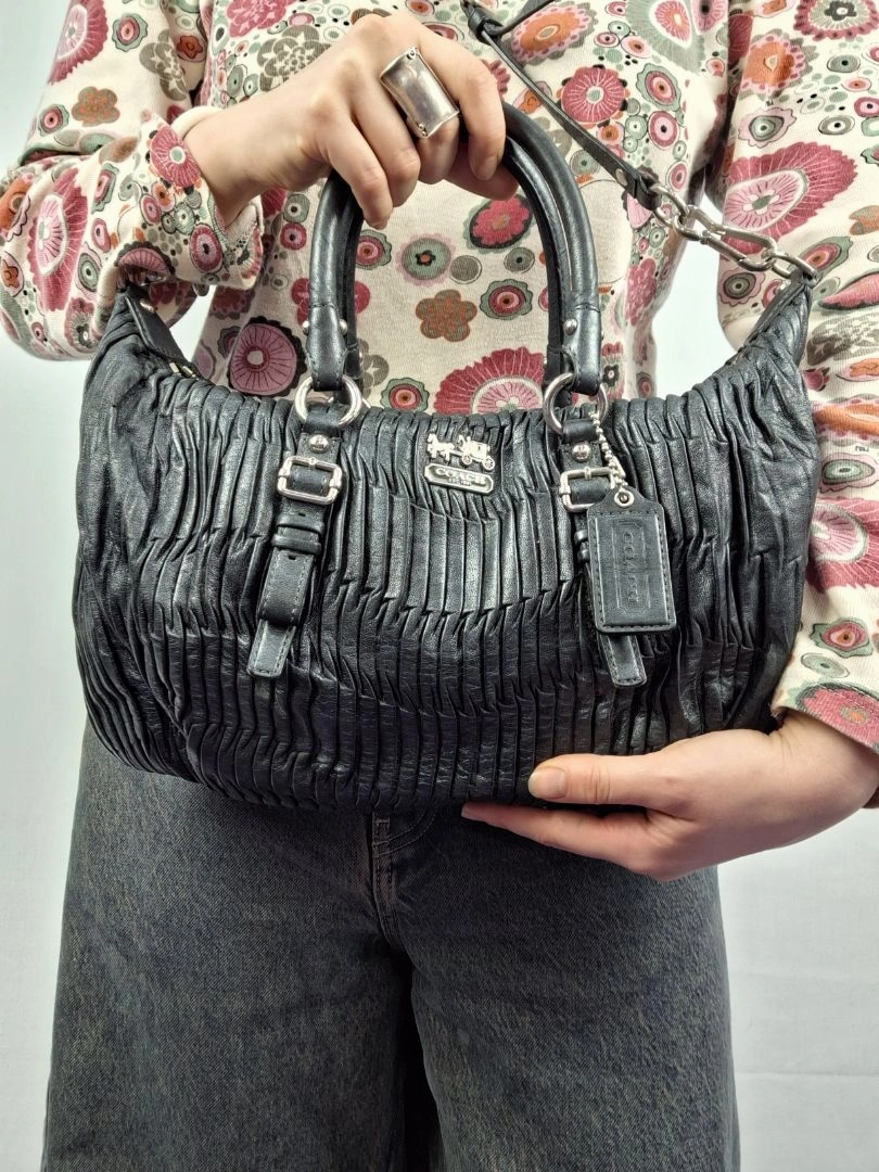 Coach Sophia Satchel Gathered Leather Bag
