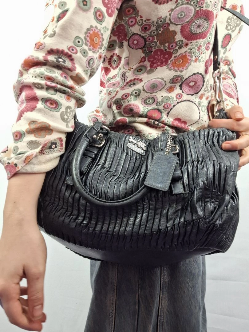 Coach Sophia Satchel Gathered Leather Bag