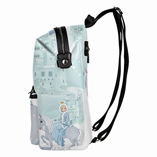 Colourlife Princess Riding Horse Stylish Casual Shoulder Backpacks Laptop School Bags Travel