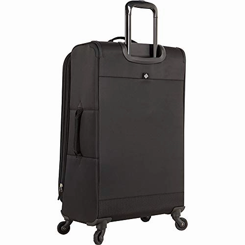 Columbia Luggage Cabin Lake 3 Piece Expandable Spinner Luggage Set (Black)