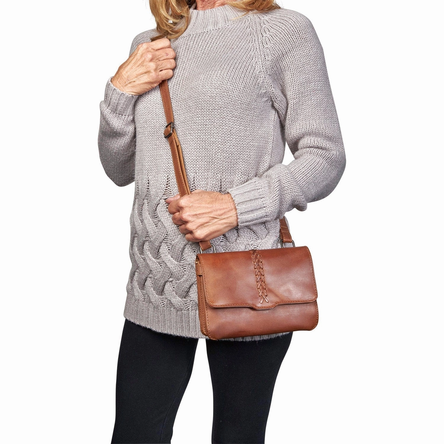 Concealed Carry Jolene Leather Crossbody Organizer by Lady Conceal