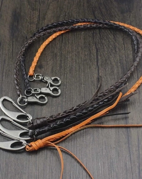 Cool Braided Leather Punk Rock Wallet Chains Biker Trucker Wallet Chain Trucker Wallet Chain for Men