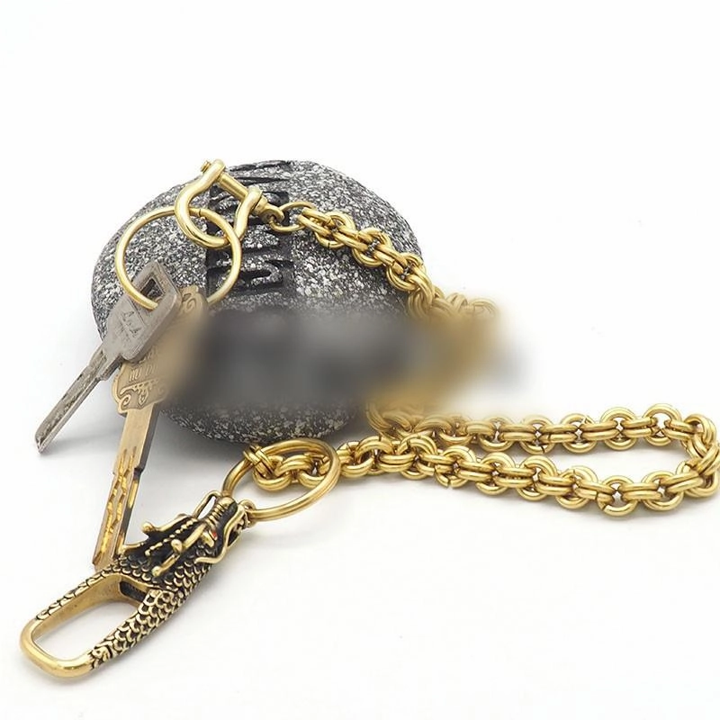 Cool Brass 17 Chinese Dragon Wallet Chain Key Chain Wallet Chain Pants Chain For Men