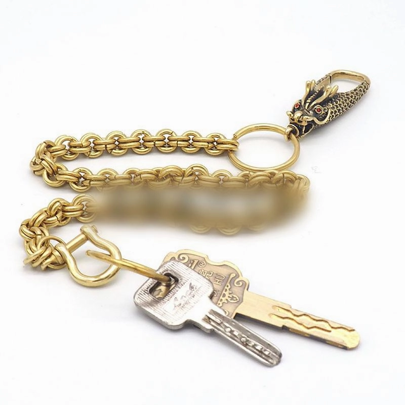 Cool Brass 17 Chinese Dragon Wallet Chain Key Chain Wallet Chain Pants Chain For Men