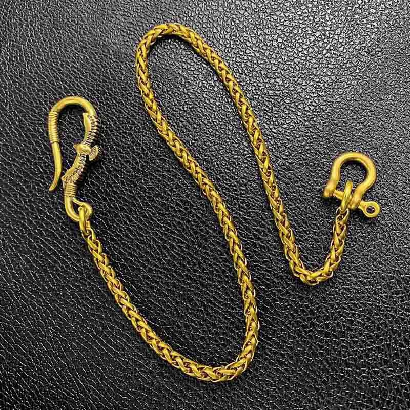 Cool Brass 18" Mens Flying Eagle Key Chain Pants Chain Wallet Chain Motorcycle Wallet Chain for Men
