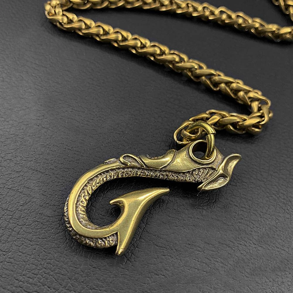 Cool Brass 18" Mens Tiger Hook Key Chain Pants Chain Wallet Chain Motorcycle Wallet Chain for Men