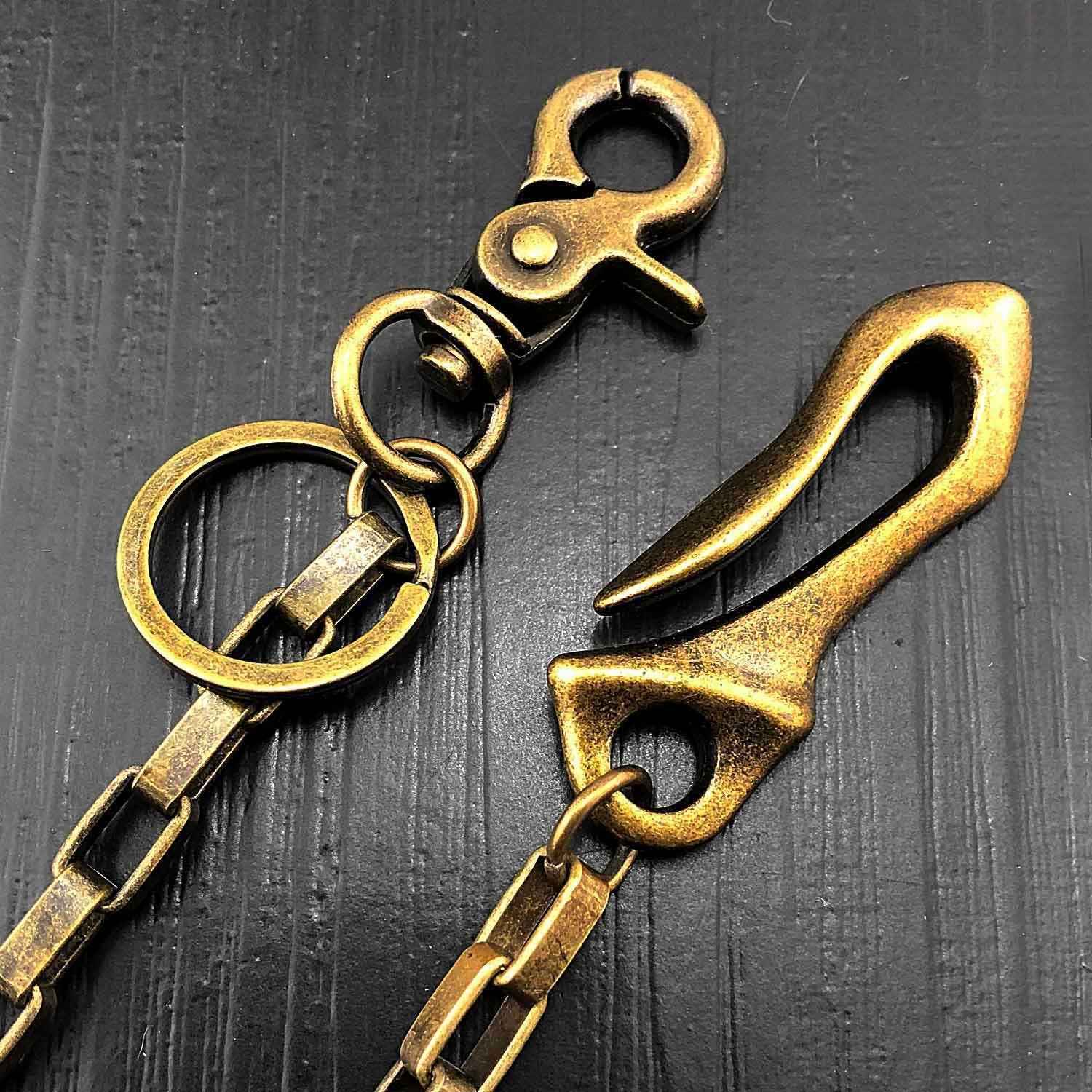 Cool Brass Gold Mens Wallet Chain Biker Wallet CHain Pants Chain jeans chain jean chain For Men
