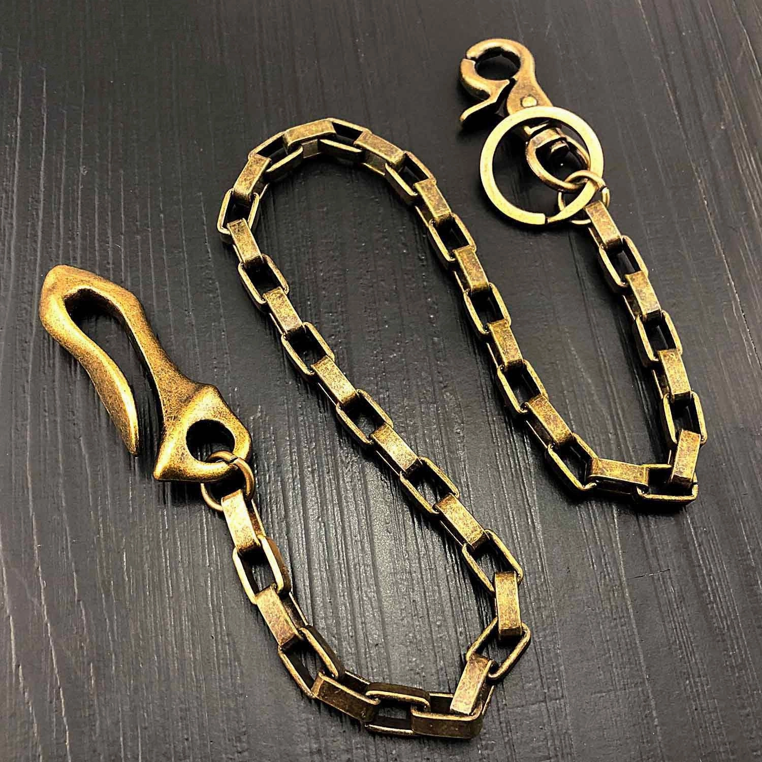Cool Brass Gold Mens Wallet Chain Biker Wallet CHain Pants Chain jeans chain jean chain For Men