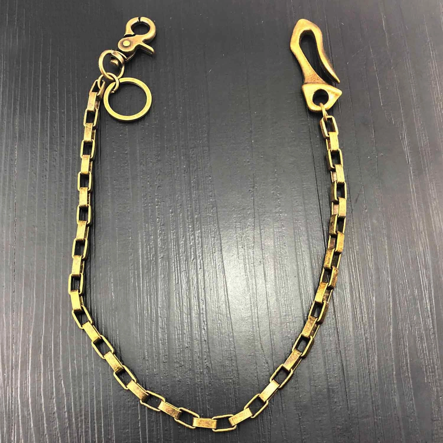 Cool Brass Gold Mens Wallet Chain Biker Wallet CHain Pants Chain jeans chain jean chain For Men