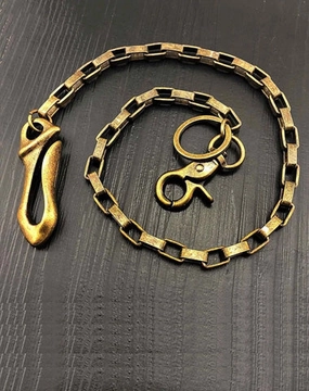 Cool Brass Gold Mens Wallet Chain Biker Wallet CHain Pants Chain jeans chain jean chain For Men