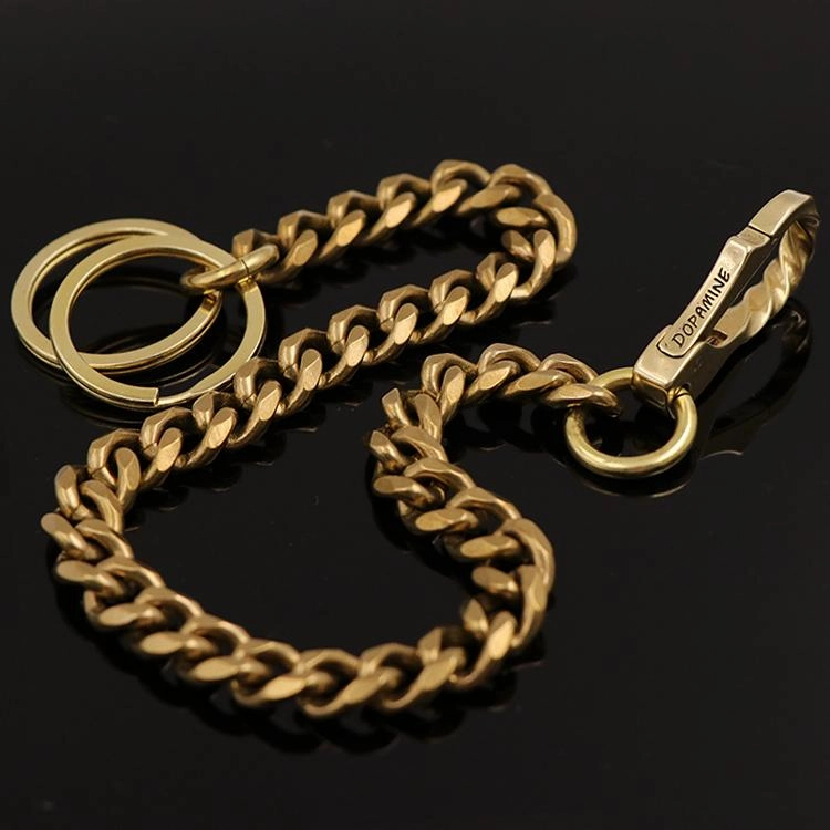 Cool Brass Mens 18 Wallet Chain Pants Chain Gold Biker Wallet Chain For Men