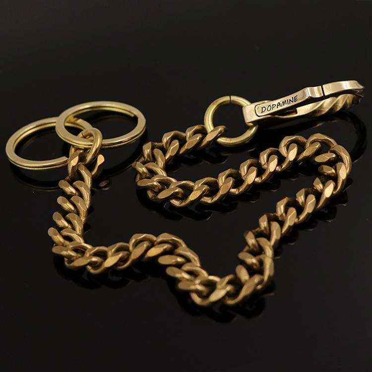 Cool Brass Mens 18 Wallet Chain Pants Chain Gold Biker Wallet Chain For Men