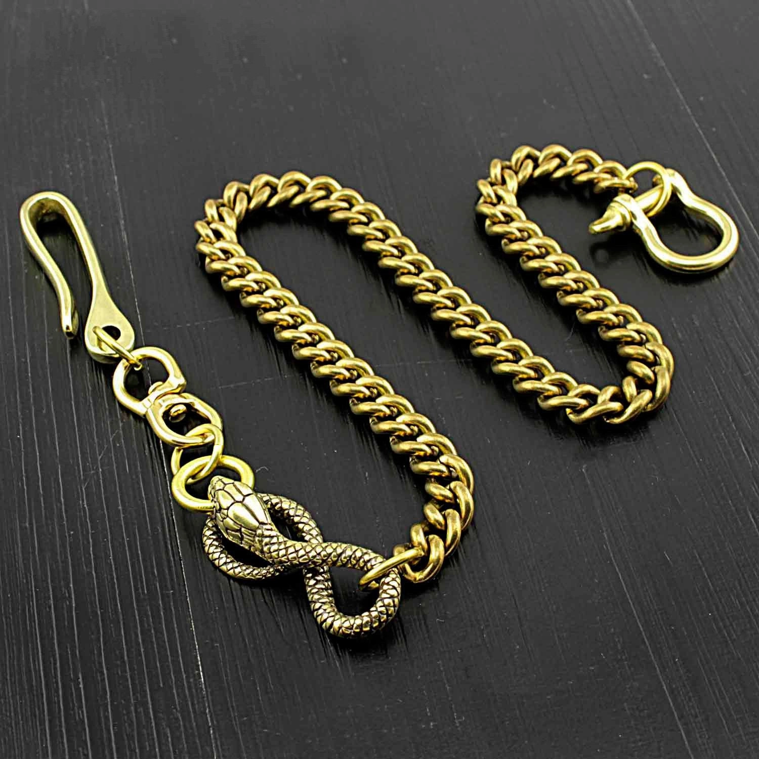 Cool Gold Long Snake Pants Chain Wallet Chain Long Biker Wallet Chain For Men