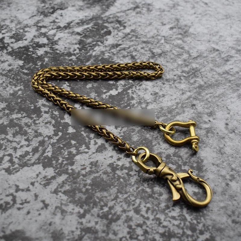 Cool Gold Mens 19'' Biker Wallet Chain Brass Trucker Wallet Chain Pants Chain for Men