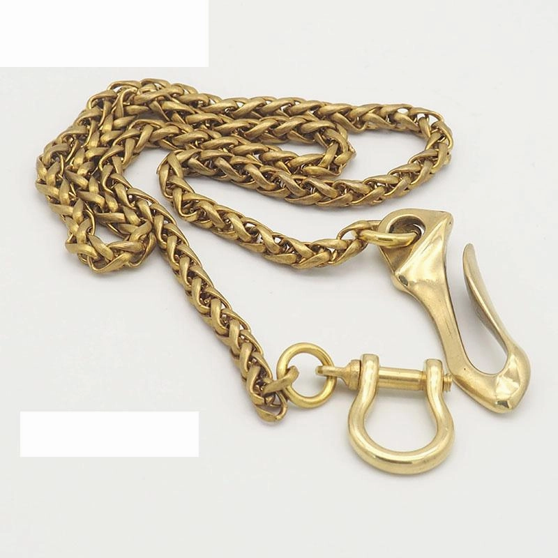 Cool Gold Mens 19'' Biker Wallet Chain Brass Trucker Wallet Chain Pants Chain for Men