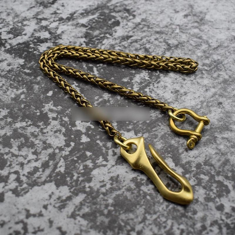 Cool Gold Mens 19'' Biker Wallet Chain Brass Trucker Wallet Chain Pants Chain for Men