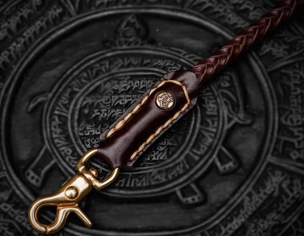Cool Leather Braided Biker Chain Carp Wallet Chain for Chain Wallet Biker Wallet