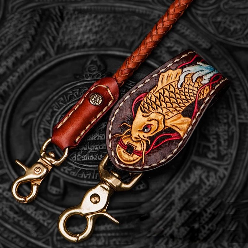 Cool Leather Braided Biker Wallet Chain for Chain Wallet Biker Wallet Chain