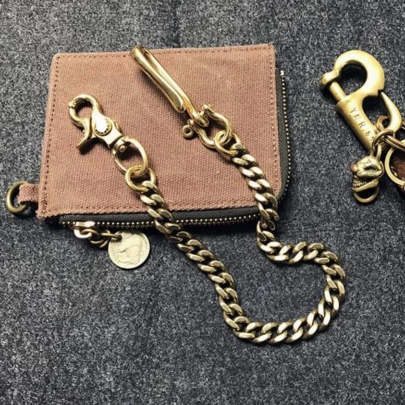 Cool Men's 18?Gold Brass Biker jeans chain jean chain Pants Chains Biker Wallet Chain For Men